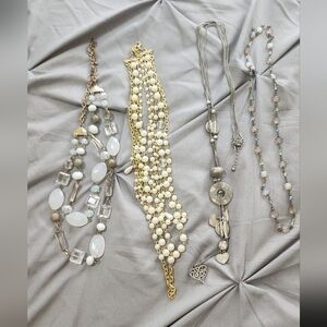 Elegant Gold and Silver Women's Necklace Bundle